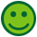 green smiley face for rate us form